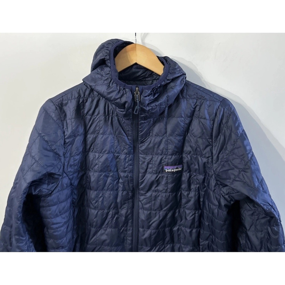Women's Patagonia Nano Puff Hoody Sz Large 84227 Navy Blue